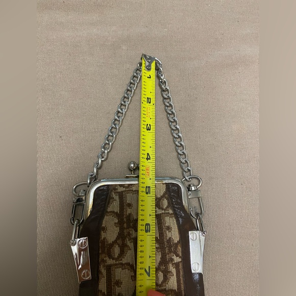 Authentic Christian Dior Vintage Coin Case/ Trotter Pen Case Rare Brown & Tan - Picture 11 of 14